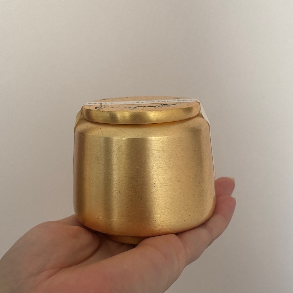 Anthropologie Gold Decorative Jar